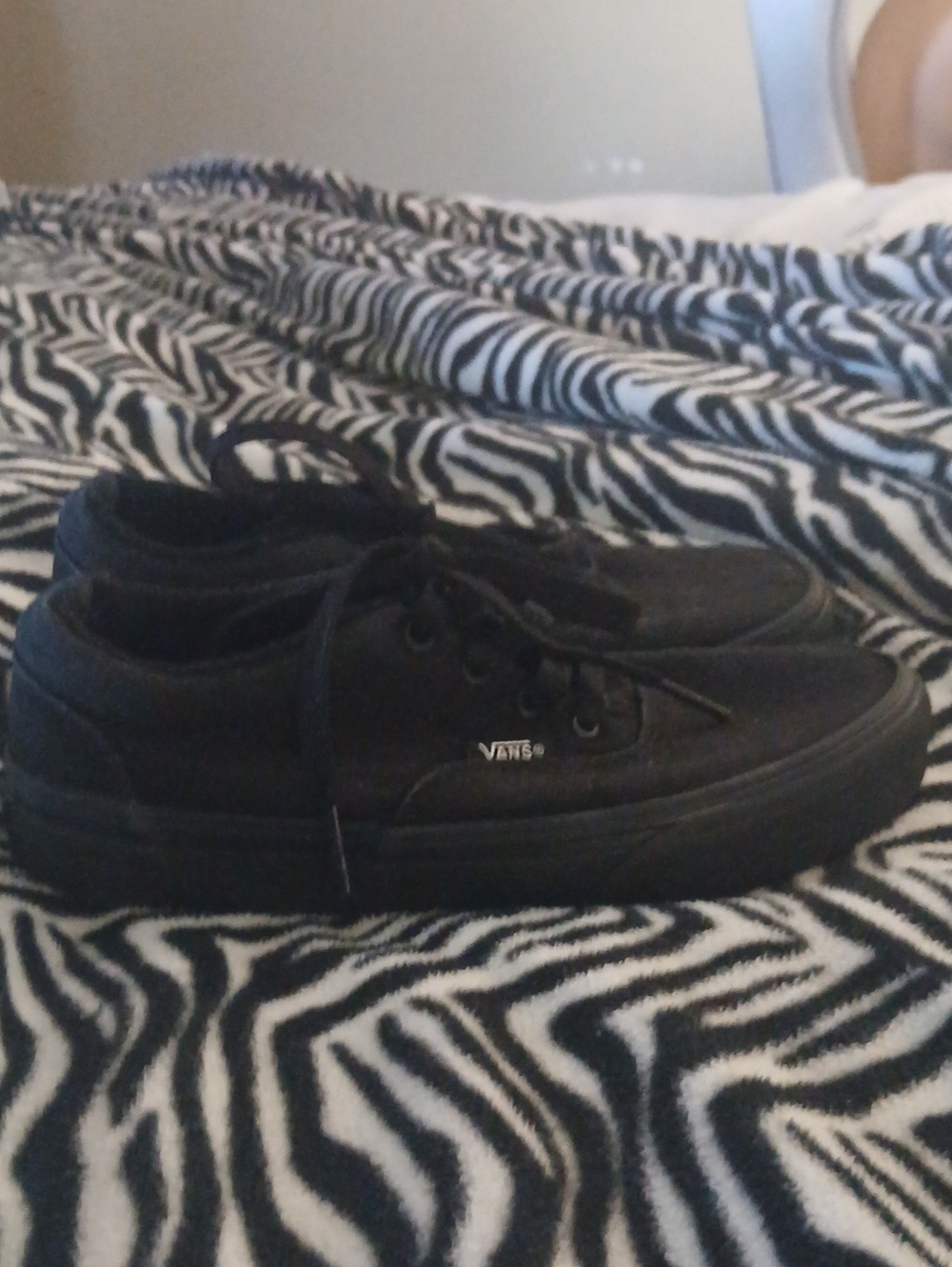 Vans Little Boys All-Black Canvas Low-Top Sneakers